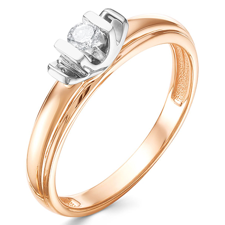 Кольцо, золото, бриллиант, 3222-110